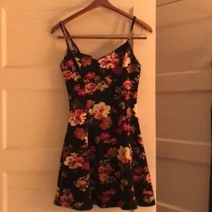 Black Floral Mini Dress